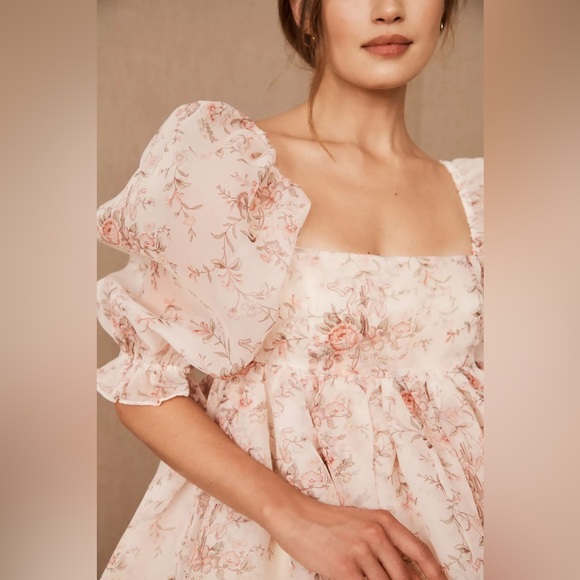 Selkie - short sleeve bubble dress - pink rose - renaissance girl - w/ tags - Picture 3 of 6